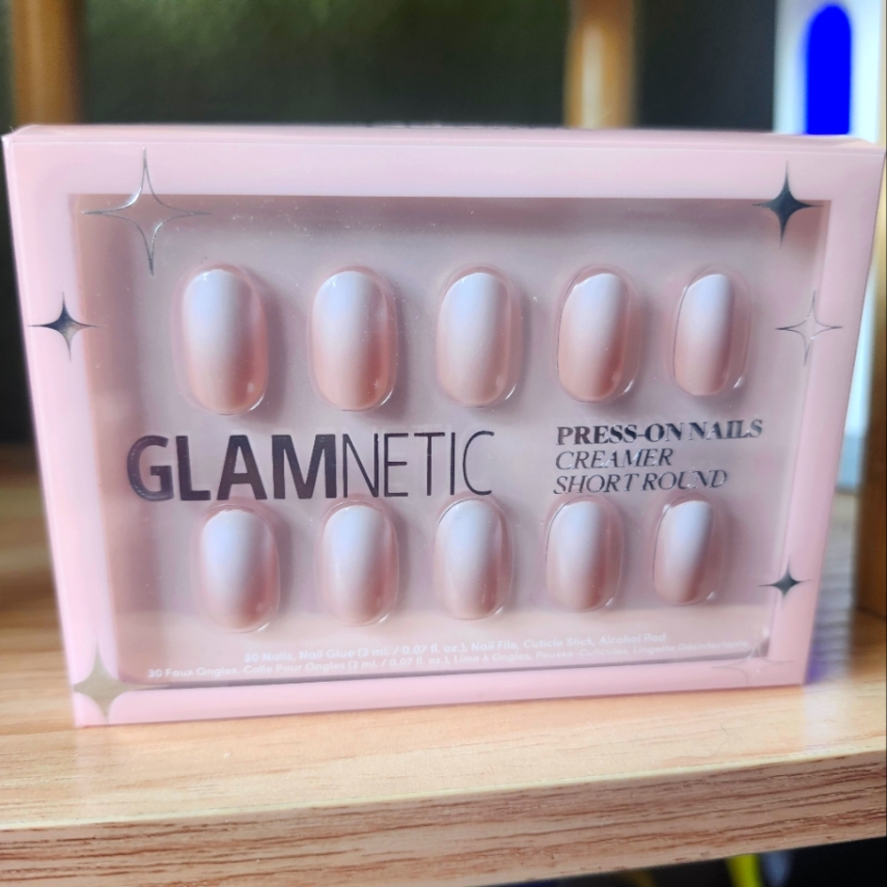 Glamnetic Creamer Short Round Press-On Nails
